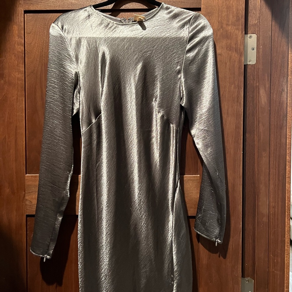 H&M Silver Long Sleeve Dress